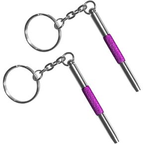 Eyeglass Repair Screwdriver Kit Keychain-2PCS 3 in 1 Colorful Mini Precision Screwdriver with Keychain-Eyeglass, Sunglass, Watch, Jewelry, Electronics, Toy Repair Kit (PURPLE)