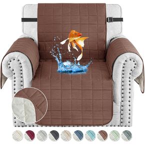 MAXIJIN Waterproof Couch Covers for 3 Cushion Couch Sofa Pet Friendly, 69" Quilted Sofa Covers Washable Dog Couch Cover Protector with Elastic Strap & Side Pocket (Sofa, Beige) in Kuwait