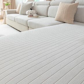 Couch Cover Soothing Home Sofa Covers Couch Protector for Dogs Pet Friendly, Striped Sectional Sofa Slipcovers L Shaped Couch Cover - Easy Installation, Stain Resistant, Machine Washable