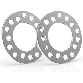 MZS Wheel Spacers, 1/4" 6mm Thick 5x120 5x4.75 / 5x120.7 5x127 5x5.5 / 5x139.7 Bolt Pattern - M12 7/16" Thread Pitch Fit 5lug Universal SUV Truck Van