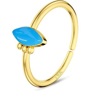 COCHARM 14k Solid Gold Nose Rings Hoop 16G Helix Conch Earrings for Women 20G Lip Ring