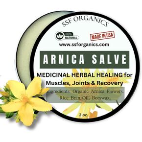 SSF Organics Arnica Salve Topical Ointments and Balms- Natural Remedy for Skin, Muscles, Bone, Joints, and Surgery/Workout Recovery | Arnica Salve