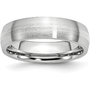 Solid Cobalt 925 Sterling Silver-I-Beath 6mm Wedding Wedder Matte Finish Ring Ring