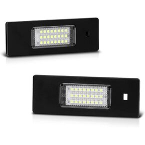 VIPMOTOZ كامل LED لوحة LED LID TAG TAG TAGBLY زوج بديل ل BMW 6-SERIES Z4 I3 X2 و MINI COOPER CLUBMAN COUNTRYMAN PACEMAN-6000K Diamond White ، مجموعة من قطعتين