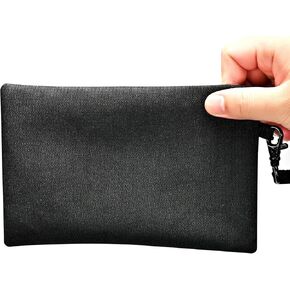 Small Smell Proof Bag, Smell Proof Pouch Container,Tash Travel Storage Pouch Pocket (BLACK)