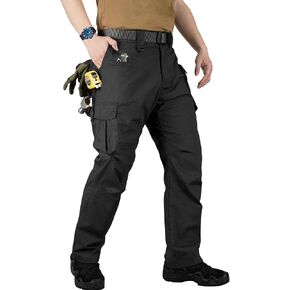 Work Pants for Men Stretch Ripstop Cargo Pants Lightweight Water Resistant Tactical Pants with 8 Pockets No Belt