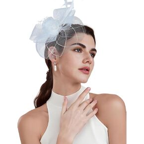 Dodheah Women's Fascinators Tea Party Hat Flower Headwear with Headband and Clip for Derby Wedding Church Cocktail