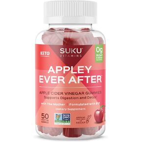 APPLEY AFFER - Methylated B12 Apple Cider Lvidgar Gummies - من السهل مضغه - غير الكائنات المعدلة وراثيًا خالية من السكر - فيتامينات Apple ذات النكهة المذهلة ، 50 Count