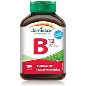 Jamieson Vitamin B12 (Methcycobalamin)250mcg, 100 Tablets