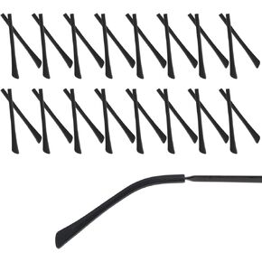 16 Pairs Eyeglass Replacement Temples Silicon Glasses End Tips Ear Sock Sleeve Well-Fitting Glasses Replacement Temple Anti-Slip Ear Grip for Flat Thin Metal Eyewear Legs Sunglass Frame