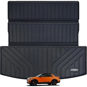 الحصير الأرضية لعام 2015-2019 Ford Explorer 7 مقاعد ، 3pc TPE مجموعة جميع الأحوال الجوية-مخصصة Fit Floor+Cargo+Seatback Formors ، Accsities غير الخالية من الرائحة.