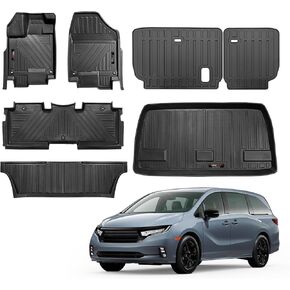 Custom Fit for 2018-2024 2025 Honda Odyssey Mini Passenger Van 3rd Rear Seat Backrest Mats All Weather TPE Rubber Protection Mat (Backrest Mat)