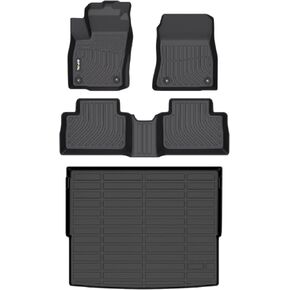 AIPOIL® Floor Mats & Cargo Liner Set Fit for Nissan Murano 2024 2023 2022 2021 2020 2019 2018 2017.5 All Weather Protection TPE Anti-Slip Automotive Full Set Custom Car Mats Accessories - Black