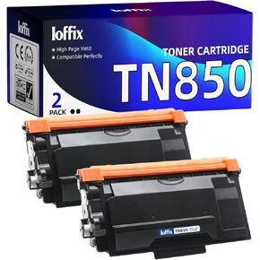 TN850 Toner Cartridges Black Compatible for Brother TN-850 TN-820 TN820 Toner Work with MFC-L5800DW MFC-L5705DW Series Printers (2 Pack)