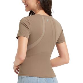 baleaf Women's Short Sleeve Workout Tops Yoga Shirts Stretchy Lightweight Athletic T-Shirts Gym Running Sports Tee