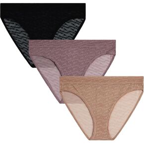 Reebok Womens Bikini Underwear - 3 Pack Lightweight Micro Mesh Bikini Underwear for Women (Sizes: S-XL)