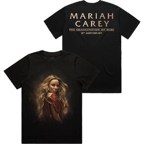 Mariah Carey Unisex-Adult Official 20 Year Anniversary Mimi Black T-Shirt