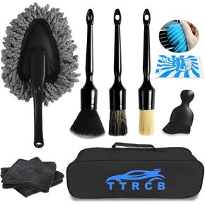 10PCS Car Detailing Cleaning Kit Interior Cleaner, Car Detailing Brushes, Car Duster, Car Cleaning Gel, Microfiber Cleaning Cloth, Car Accessories Essentials Supplies Tools for Auto,Truck, Interior