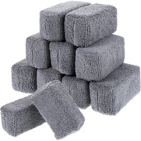 24 Pack Microfiber Applicator Pads Suede Car Detailing Sponge Applicator Coating Sponge Pads Ceramic Coating Applicator Pads for Cars Ceramic Spray Coating Applying Wax Metal Plastic Trim
