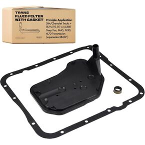 Transmission Fluid Filter with Pan Gasket For Chevy Silverado1500 2500 HD 3500, Tahoe, Suburban, Express Van, S10| For GMC Yukon, Sierra 1500, Savana| For Cadillac Escalade|For Buick Rainier