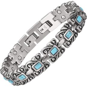 MagVIVACE Magnetic Bracelets for Women, Magnetic Stainless Steel Bracelet with Magnet