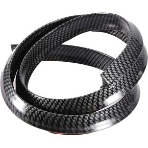 Mudguard Flares, Fydun Car Carbon Fiber Mudguard Flares Car Wheel Arch Eyebrows Anti Scratch Pad Cutting (Black)