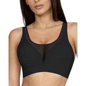 Push Up Bra Wireless Seamless Bra Comfort Support Bra No Underwire Padded Sleep Bra Sexy Lift Vneck T-Shirt Bra