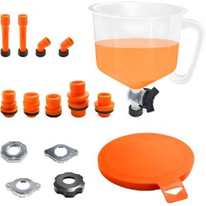 طقم قمع التبريد المبرد ، مجموعة نزيف مسار البلاستيك الرادياتير مع محولات ، Universal no swidant kit kit لميكانيكا السيارات ومعظم مشعات السيارات ، وملحقات السيارات