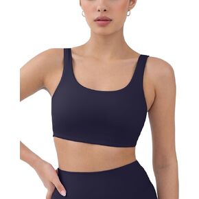 PAVOI ACTIVE Buttery Soft Sports Bra for Women | High Support Padded Workout Bra for A-C Cups | Low Scoop Neck- FlexFlow