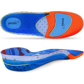 Gel Work Insoles with Poron Foam – Anti-Fatigue Shock Absorption for Standing All Day, Low Arch Support Boot Insert (Men/Women)