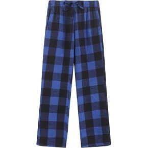 Pajama Pants for Boys Girls, Christmas Plaid Flannel Pajama Lounge Pants Bottoms with Drawstring Pockets for Kids Sleepwear