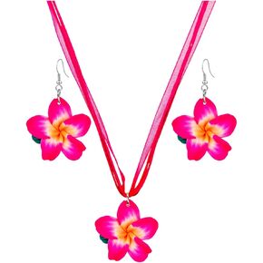 QUSIJIA 4 Pairs Tropical Bohemian Dangle Earrings For Women Girl Hawaii Plant Daisy Flower Drop Earrings Set