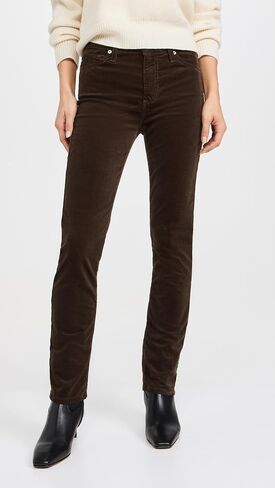 AG Adriano Goldschmied Womens Mari Mid Rise Slim Straight Jean in Epilogue in Saudi Arabia
