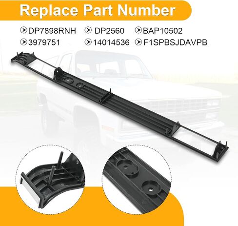 Truck A/C Dash Vent & Molding Kit Compatible with 1981-1987 Chevrolet Silverado 1981-1991 Chevrolet Blazer Suburban GMC Jimmy Replace# DP7898RNH, DP2560, 3979751, 14014536 in Kuwait