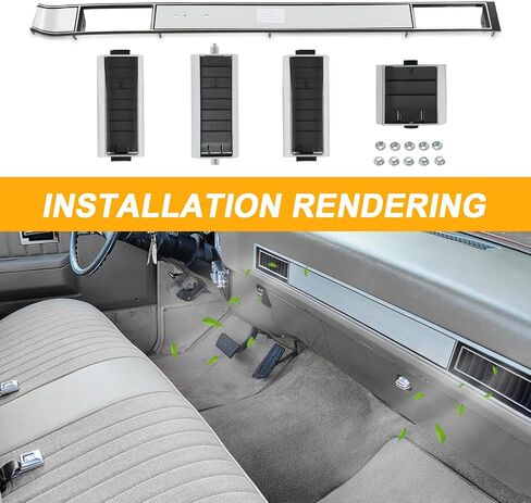 Truck A/C Dash Vent & Molding Kit Compatible with 1981-1987 Chevrolet Silverado 1981-1991 Chevrolet Blazer Suburban GMC Jimmy Replace# DP7898RNH, DP2560, 3979751, 14014536 in Kuwait