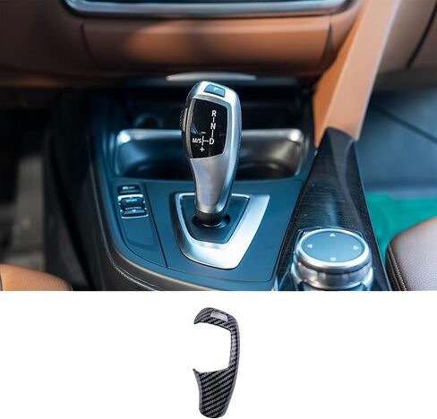 ملصق سيارة ملصق ناقل الحركة بمقبض ناقل الحركة بلون كربوني ABS إطار مناسب لملحقات BMW F20 F21 F22 F23 F30 F31 F32 F33 F34 F35 F36 (النمط C) in Saudi Arabia