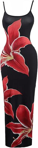 Summer Wedding Guest Dress Beach Wedding Dresses for Women Spaghetti Floral Tropical Maxi Elegant Vacation Dress in Kuwait