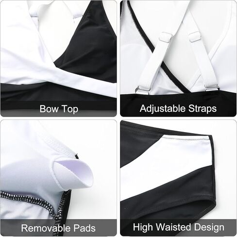 نساء Seaform Bikini مجموعة ألوان كتلة من قطعتين من قطعتين مرتفعة الخصر البطن التحكم v-الرقبة بسرعة جاف جاف الشاطئ in Kuwait