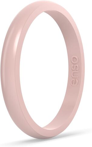 Enso Rings Halo Stackable Silicone Ring – Multi Color Unisex Wedding Engagement Band – Thin Minimalist Band – 2.54mm, 1.5mm Thick in Kuwait