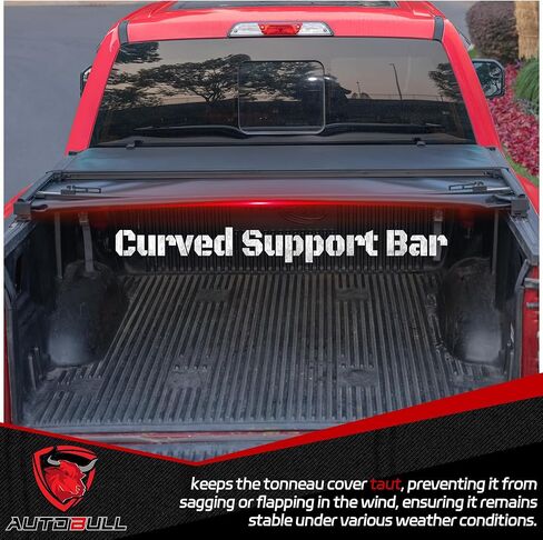 Hard Top Tri Fold tonneau Cover Compatible with 2019-2024 Ford Ranger 5ft Bed (61") Alloy Steel and Fiberglass Made in Kuwait