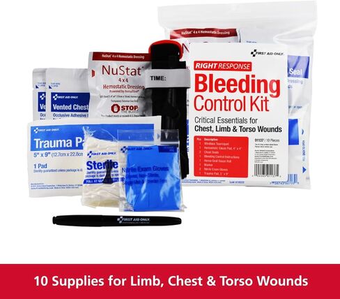 First Aid Only 91512 Critical Essentials Bleeding Control Kit for Limb Wounds, 7 Pieces in Saudi Arabia