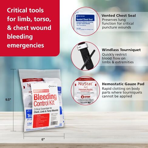 First Aid Only 91512 Critical Essentials Bleeding Control Kit for Limb Wounds, 7 Pieces in Saudi Arabia