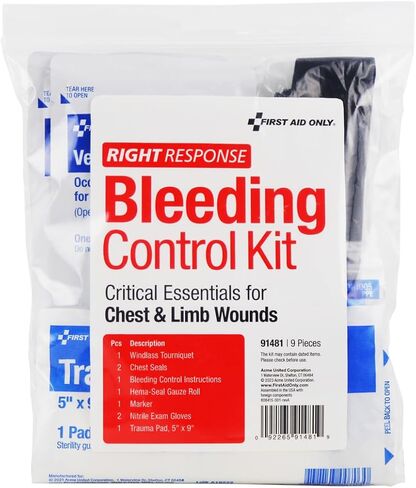 First Aid Only 91512 Critical Essentials Bleeding Control Kit for Limb Wounds, 7 Pieces in Saudi Arabia