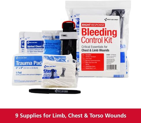 First Aid Only 91512 Critical Essentials Bleeding Control Kit for Limb Wounds, 7 Pieces in Saudi Arabia