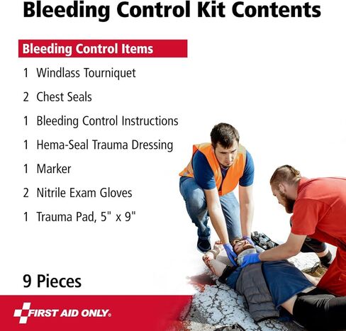 First Aid Only 91512 Critical Essentials Bleeding Control Kit for Limb Wounds, 7 Pieces in Saudi Arabia