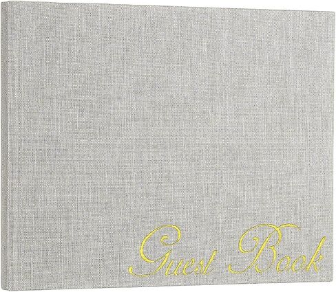PATIKIL Elegant Guestbook, 9"x7" Fabric Wedding Guest Book Stylish Sign in Book with 50 Blank 120GSM Paper for Receptions Birthdays Funerals Special Events, Black in Saudi Arabia