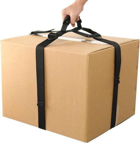 Cosmos Box Carrying Strap with Handle, Adjustable Handheld Belt for Moving and Lifting Heavy Objects, Cross Style Moving Straps Heavy Duty Lifting Strap for Luggage Groceries (126 Inch) in Saudi Arabia