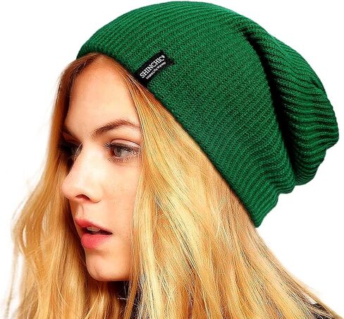 SHINCHIC Mens Winter Slouchy Knit Beanie Hats for Women Men Stretchy Soft Skull Cap Warm Long Ski Hat for Winter in Kuwait