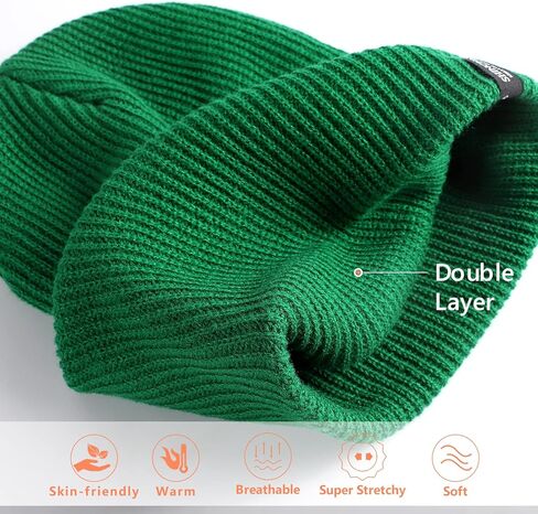 SHINCHIC Mens Winter Slouchy Knit Beanie Hats for Women Men Stretchy Soft Skull Cap Warm Long Ski Hat for Winter in Kuwait