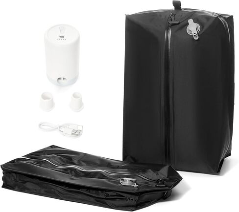 أكياس فراغ كبيرة للسفر للأمتعة ، وأكياس تخزين الفراغ المنزلية ، وحقيبة ختم توفير الفضاء للملابس （أسود 1pc لا مضخة） 24L in Kuwait